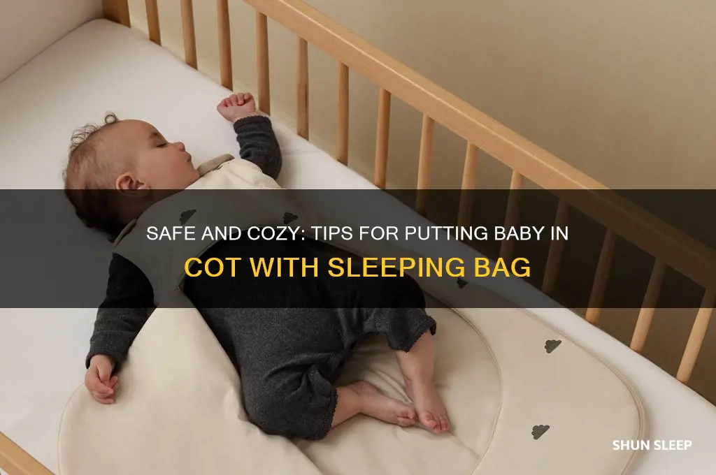 how to put baby in cot in sleeping bag