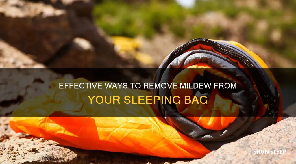 how to remove mildew from sleeping bag