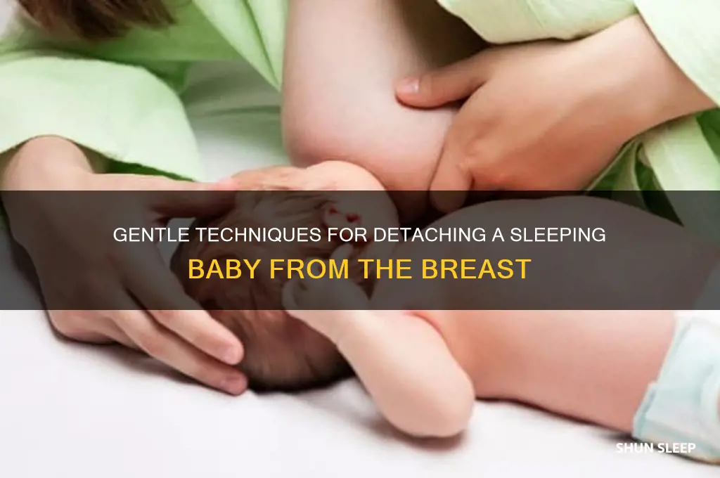 how to remove sleeping baby from breast