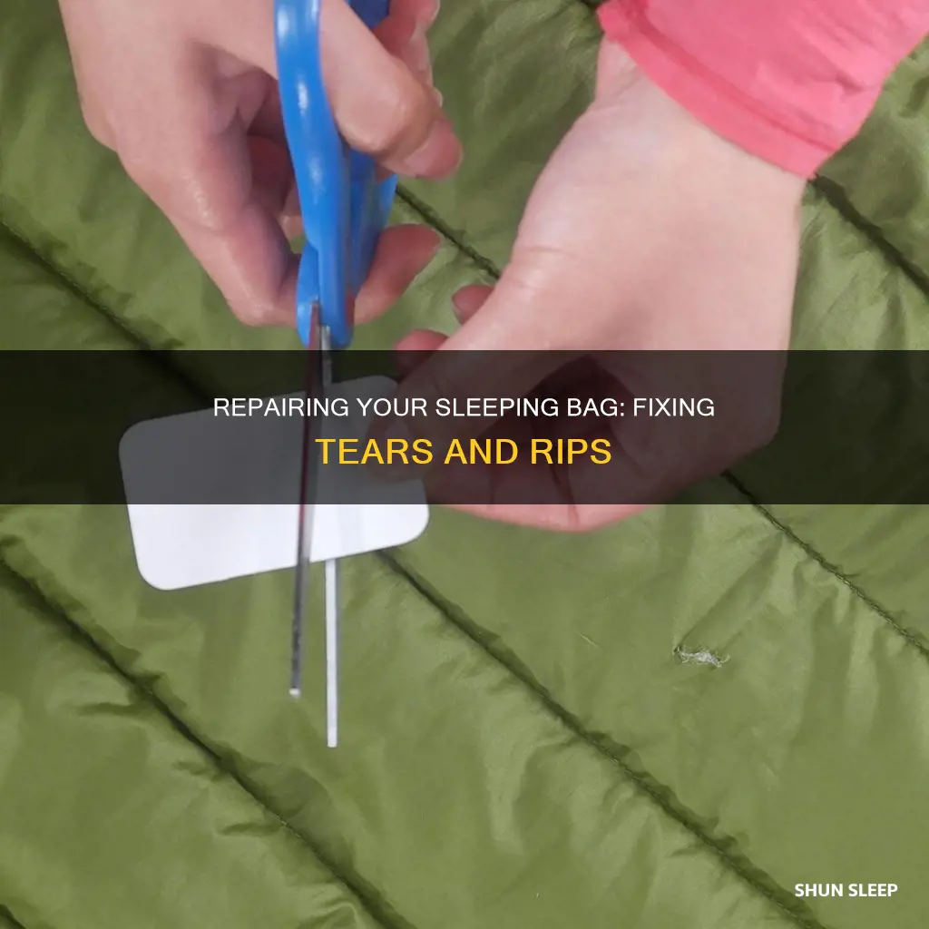 how to repair sleeping bag rip