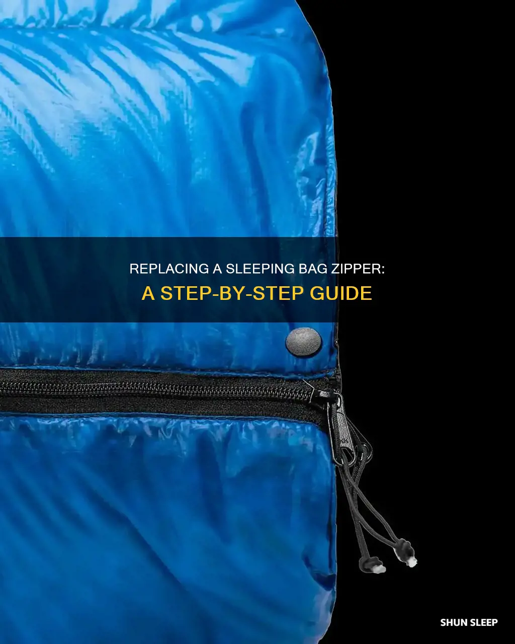 how to replace a separating zipper in a sleeping bag
