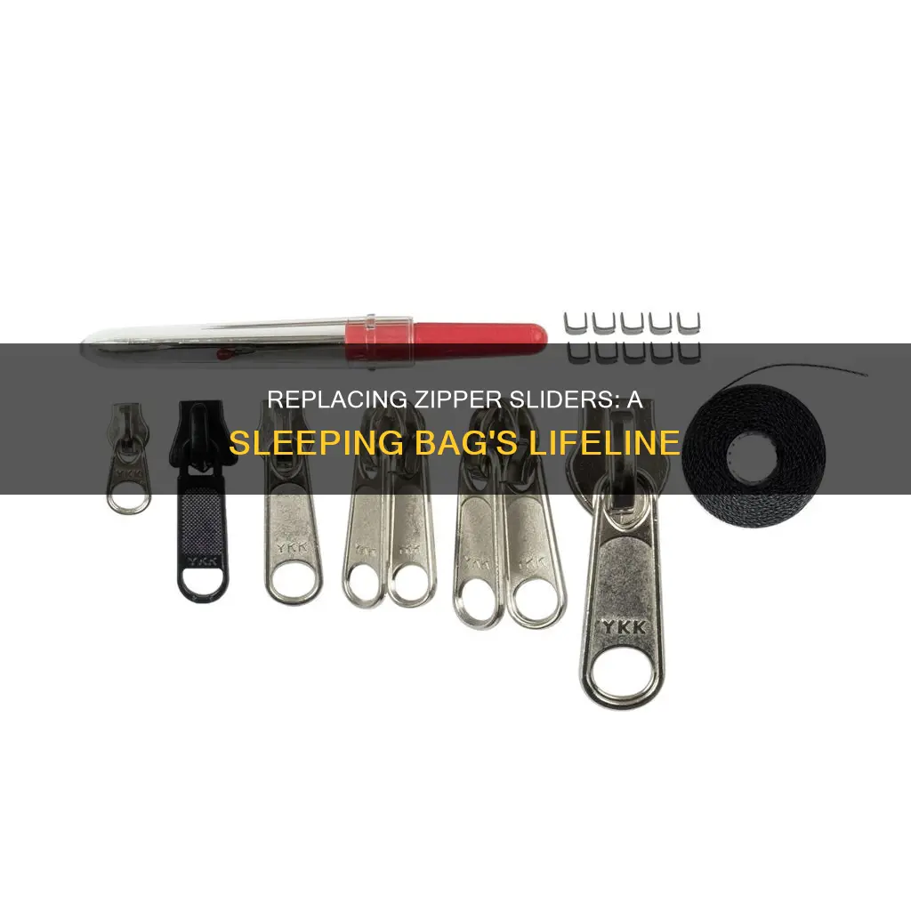 how to replace a zipper slider on a sleeping bag