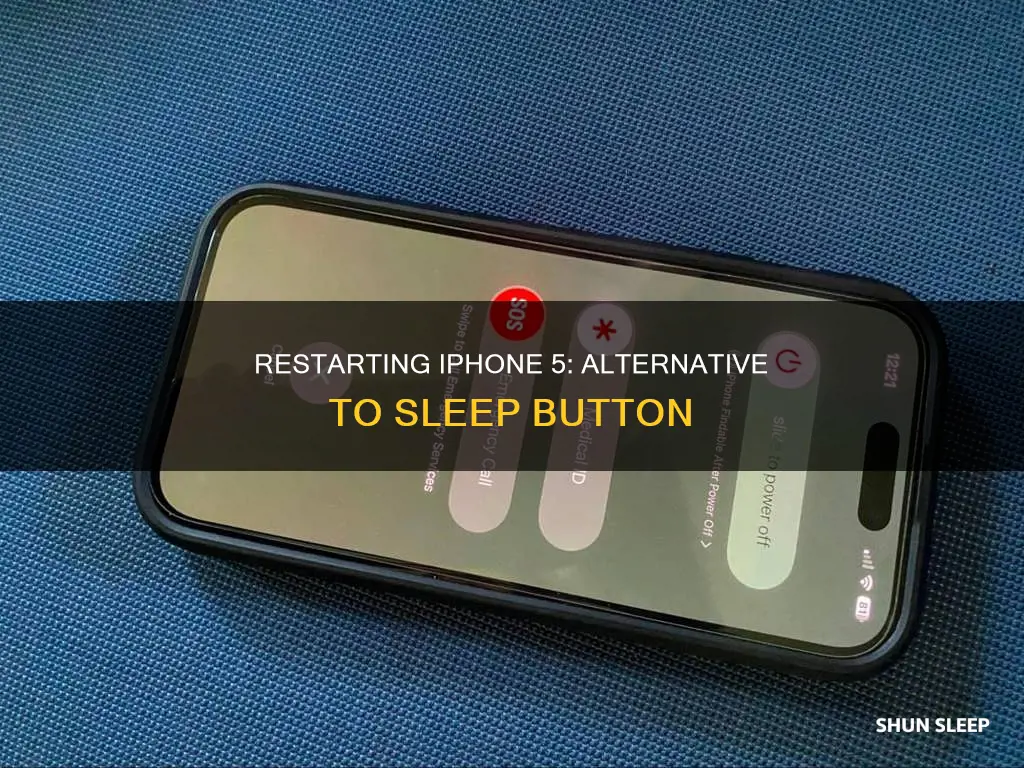 how to restart iphone 5 when sleep button not working
