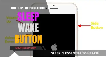 Restoring iPhone Without Sleep/Wake Button: A Step-by-Step Guide
