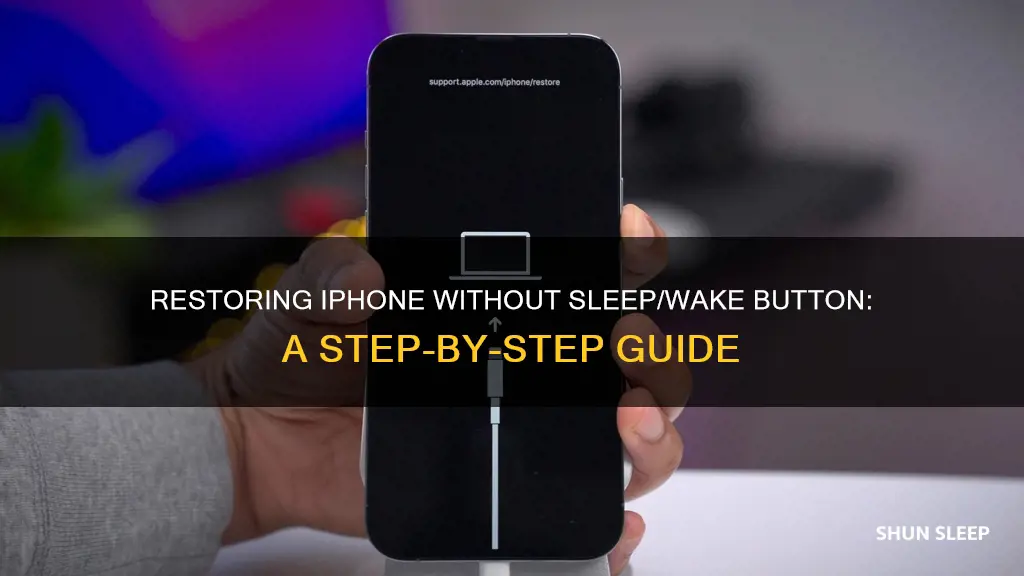 how to restore iphone without sleep wake button