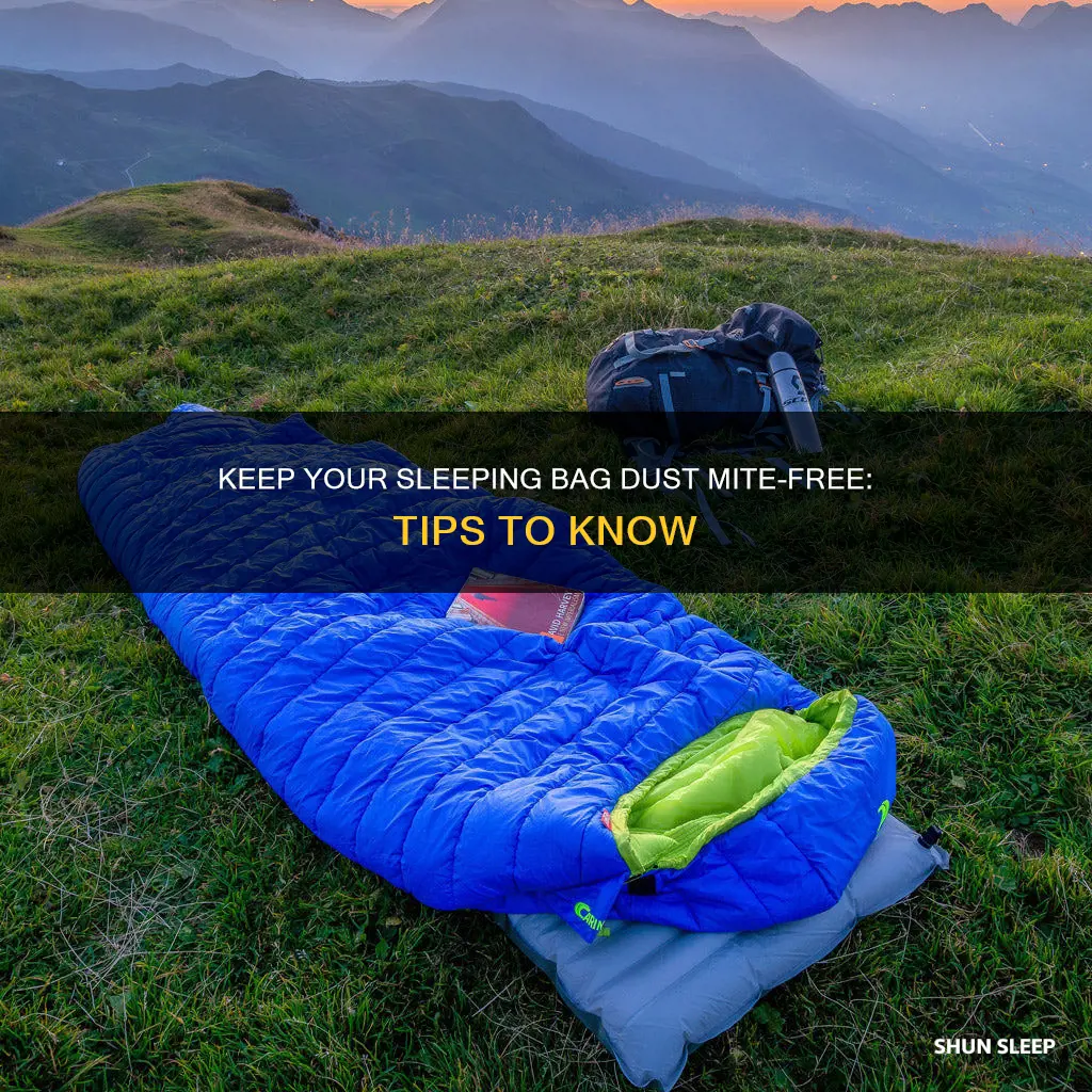 how to rid your down sleeping bag of dust mites