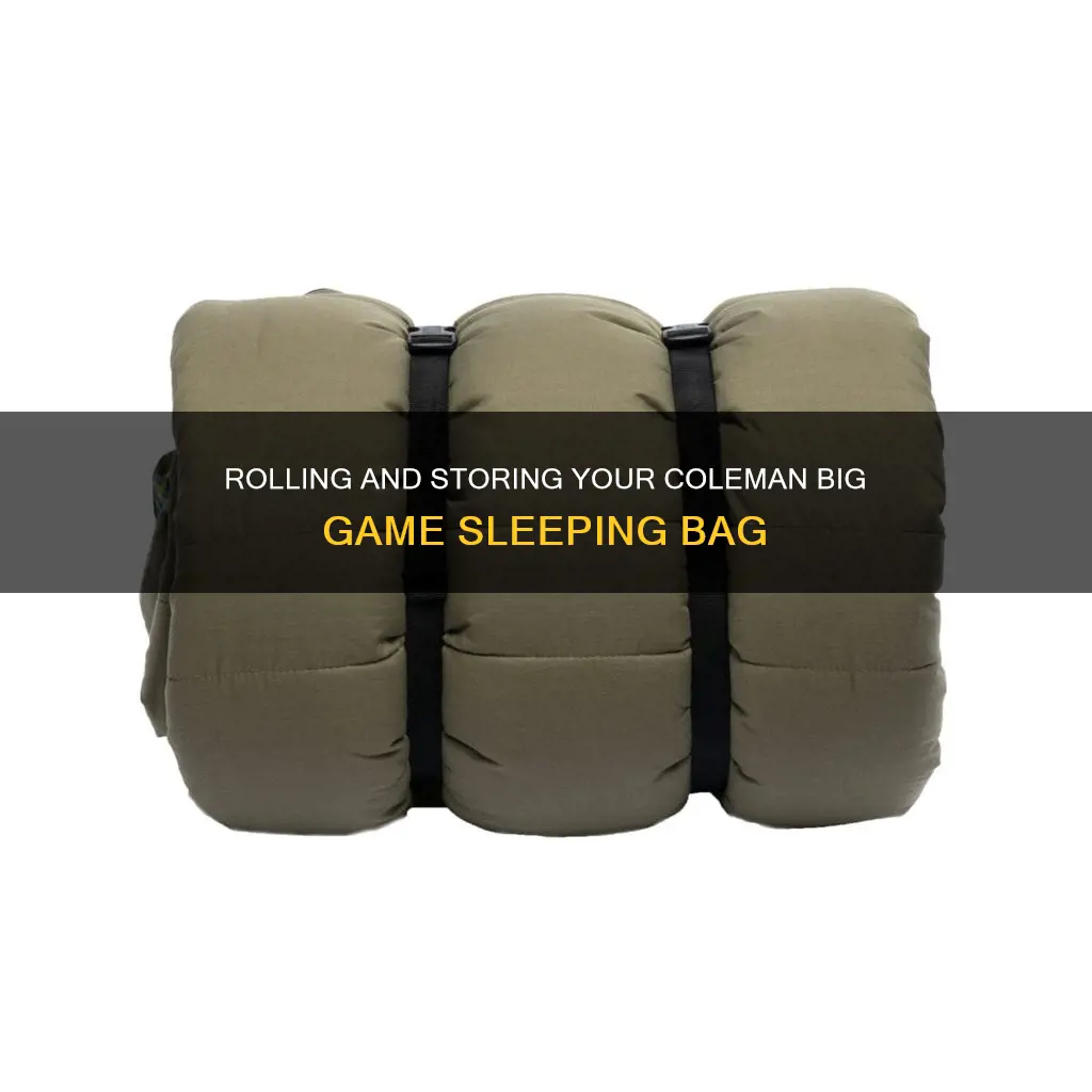 how to roll a coleman big game sleeping bag