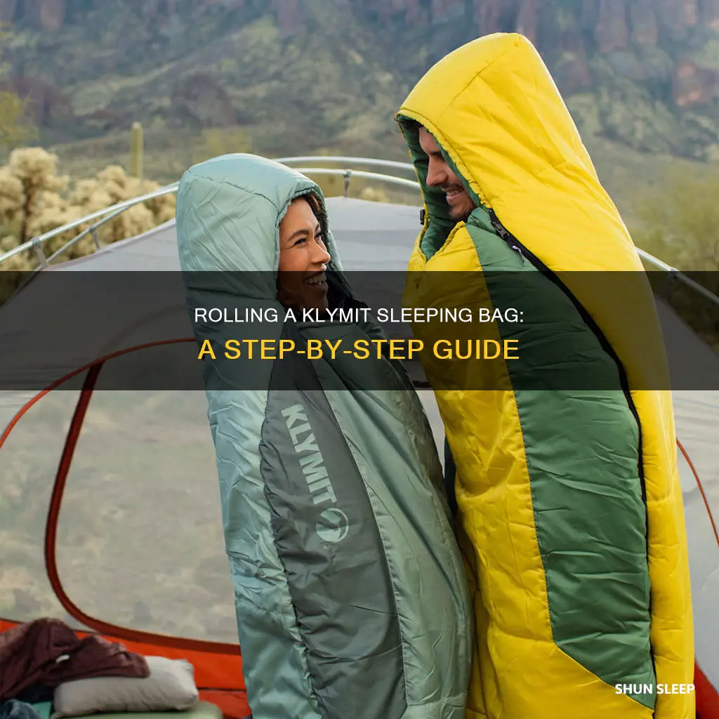 how to roll a klymit sleeping bag