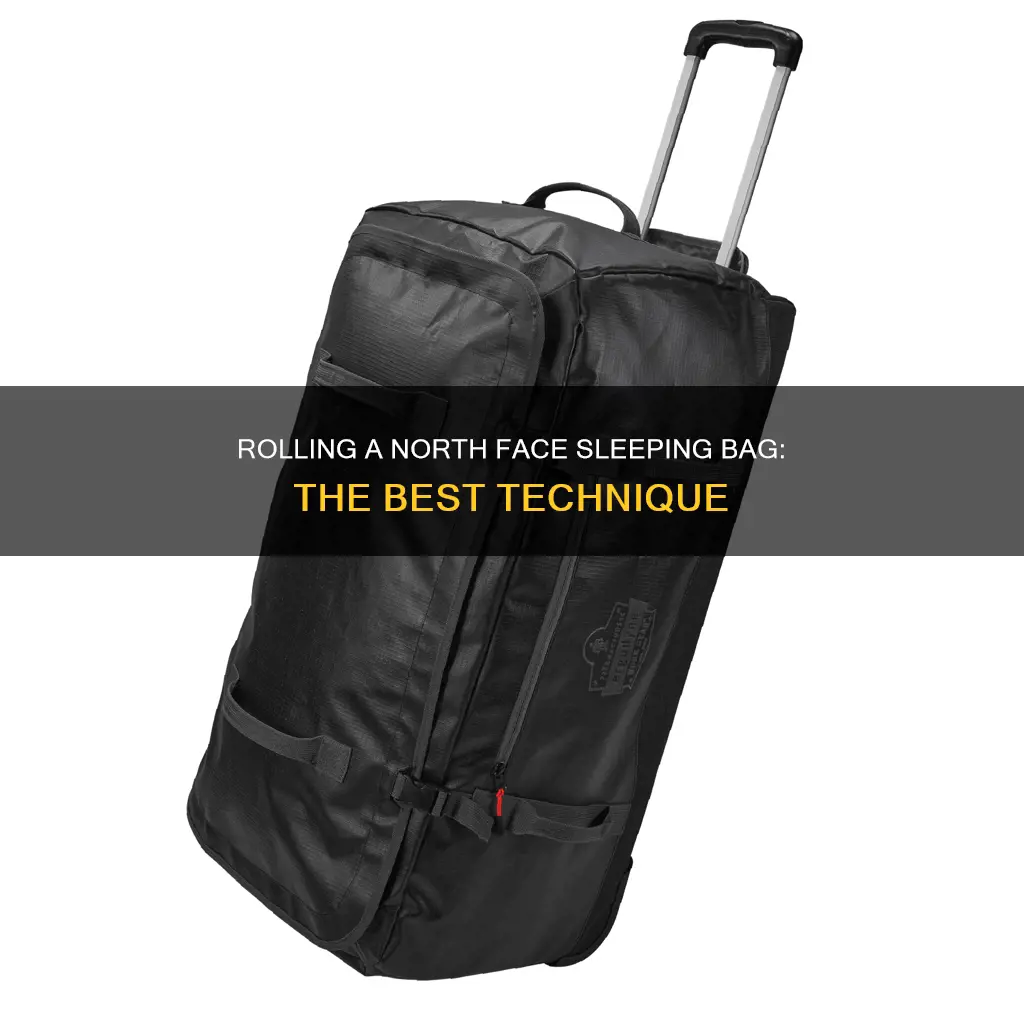 how to roll a north face sleeping bag