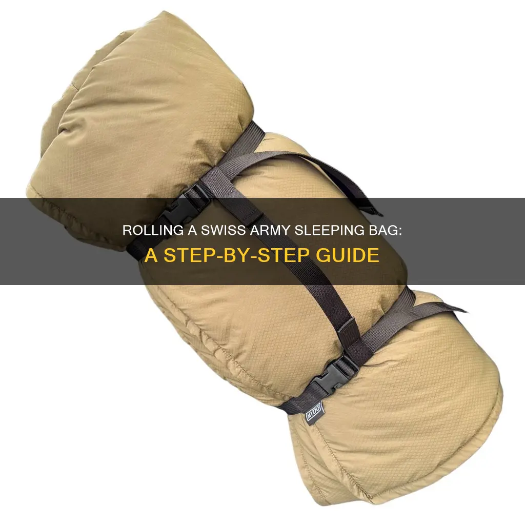 how to roll a swiss army sleeping bag