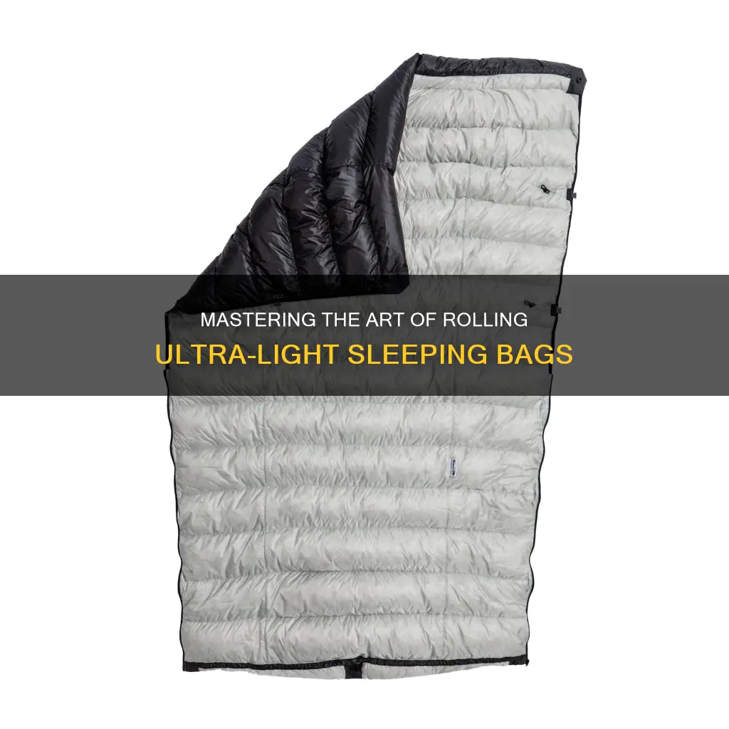 how to roll an ultra light sleeping bag
