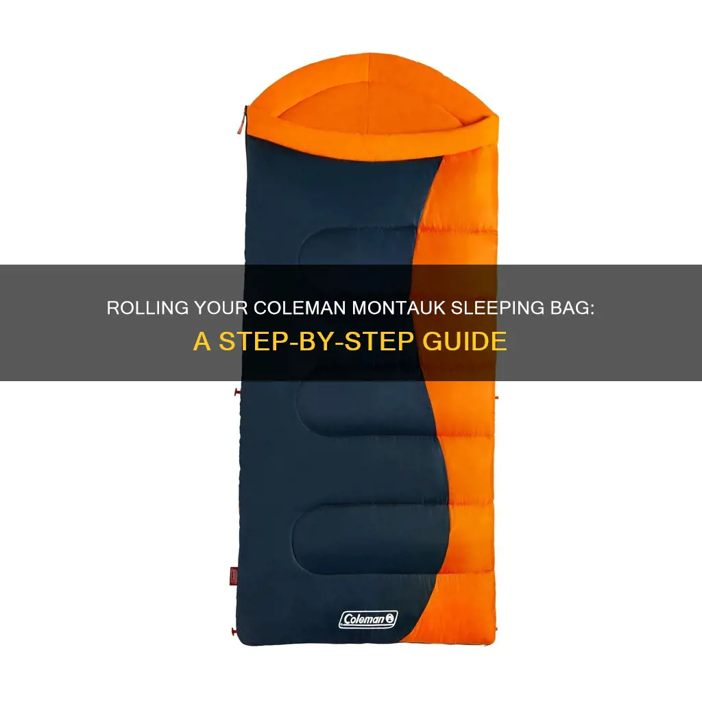 how to roll coleman montauk sleeping bag