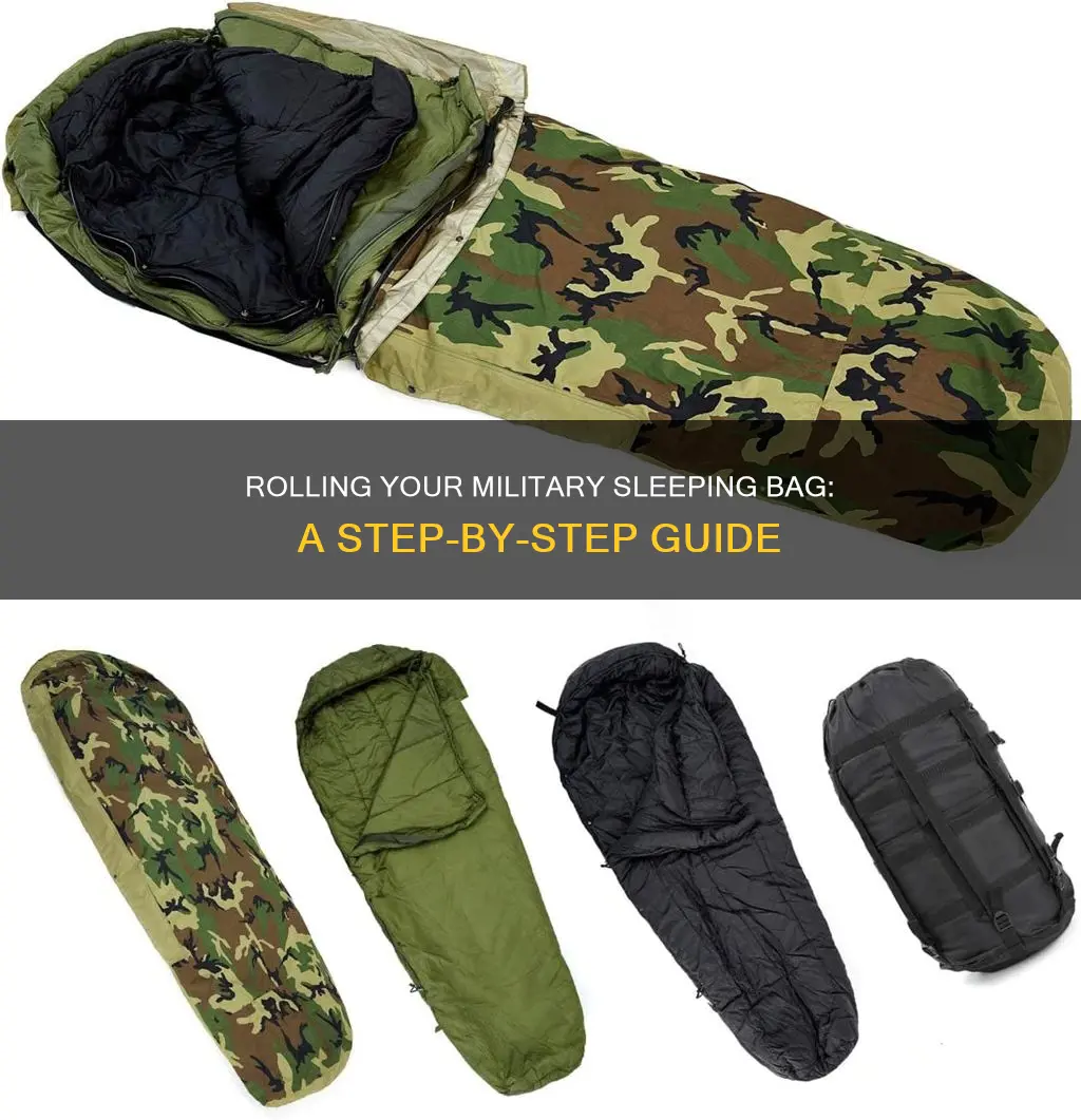 how to roll military sleeping bag