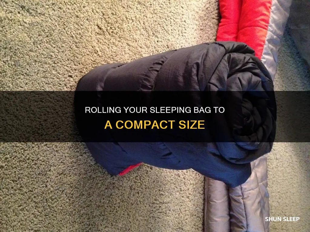 how to roll sleeping bag smallest