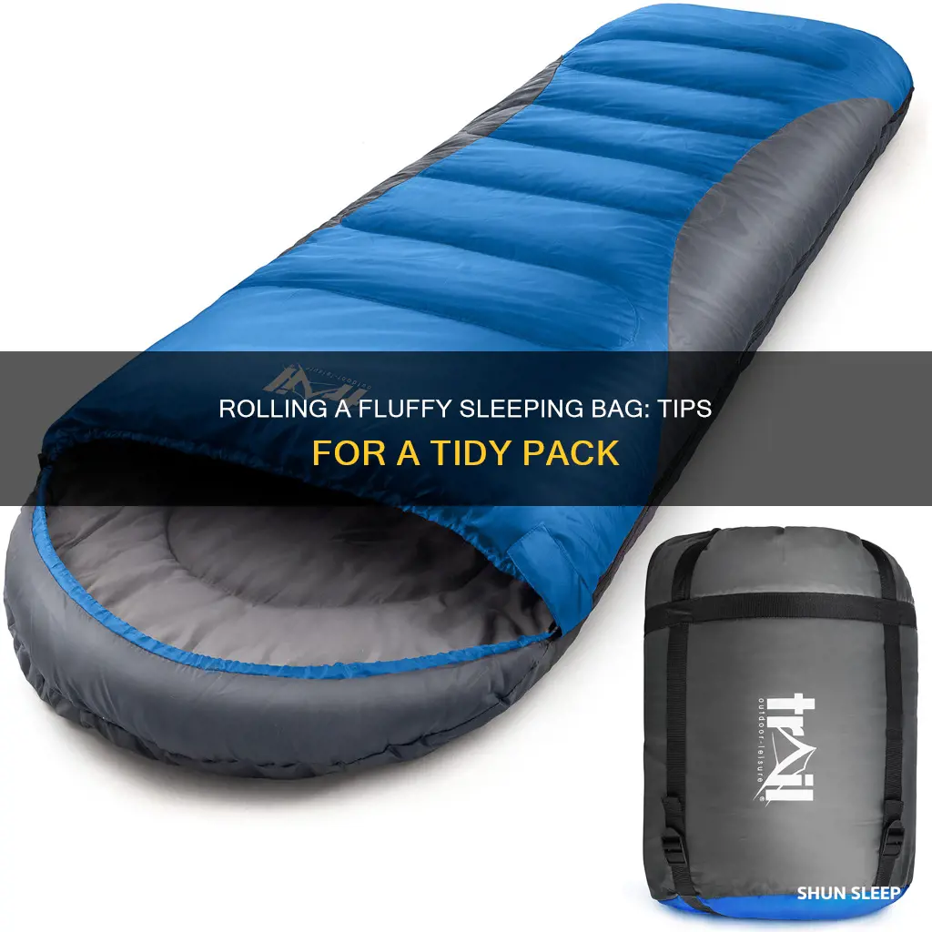 how to roll up a fluffy sleeping bag