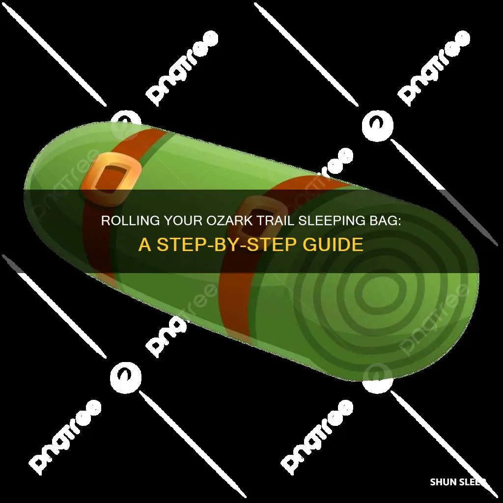 how to roll up a ozark trail sleeping bag