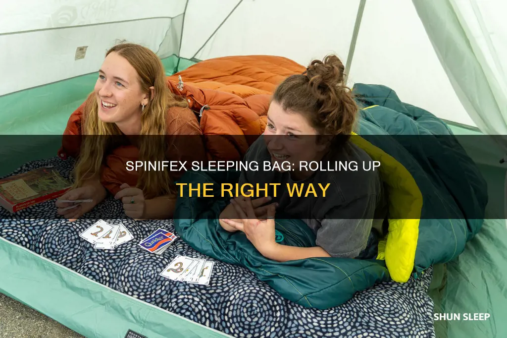 how to roll up a spinifex sleeping bag