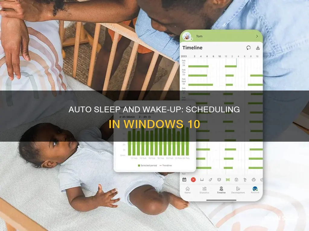 how to schedule auto sleep and wake-up in win10