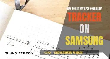 Sleep Tracker: Setting Days on Your Samsung Device