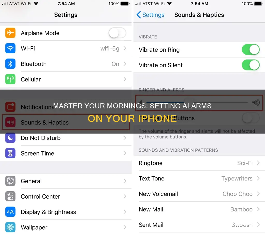 how to set sleep wake up alarm on iphone