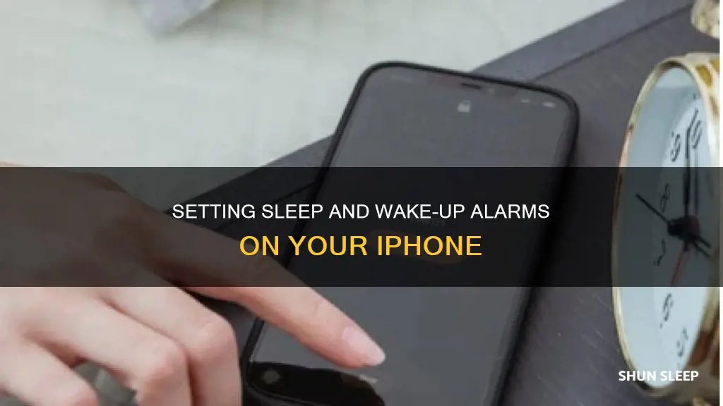 how to set sleep wake up alarm on iphone