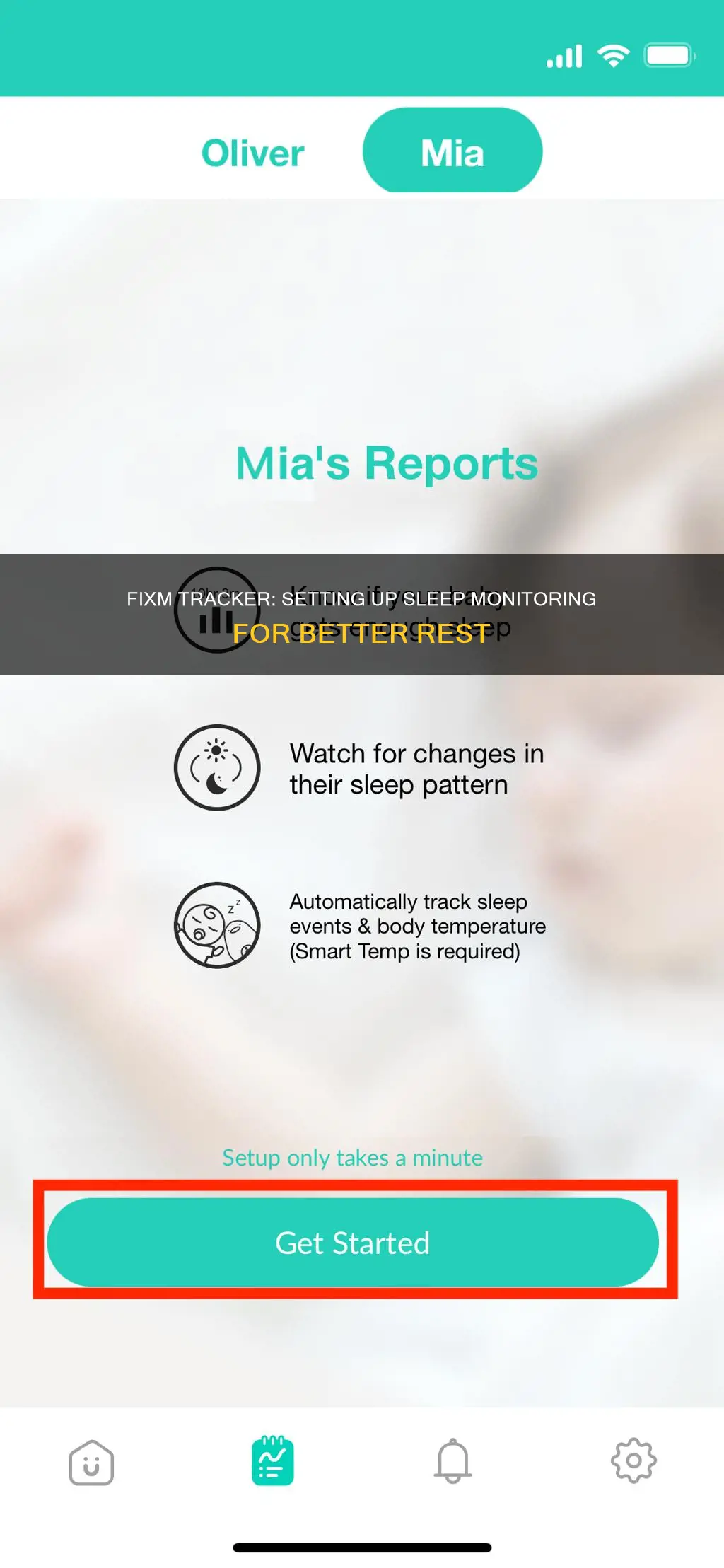 how to set the fixm tracker to monitor sleep