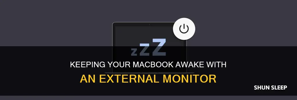 how to set the macbook with a monitor without sleep