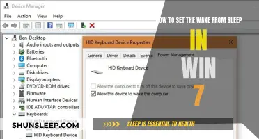 Wake from Sleep: Setting Up Windows 7