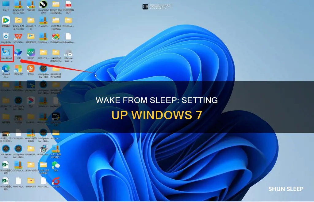 how to set the wake from sleep in win 7