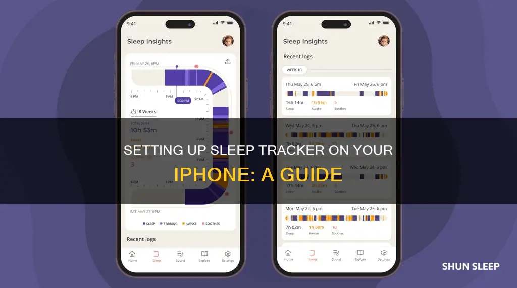how to set up sleep tracker on iphone