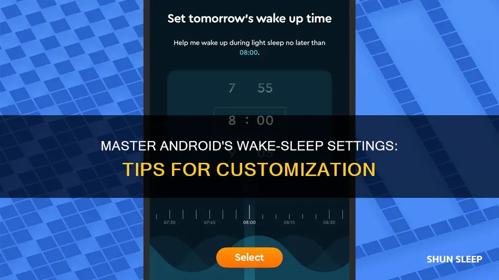 how to set wake sleep in android