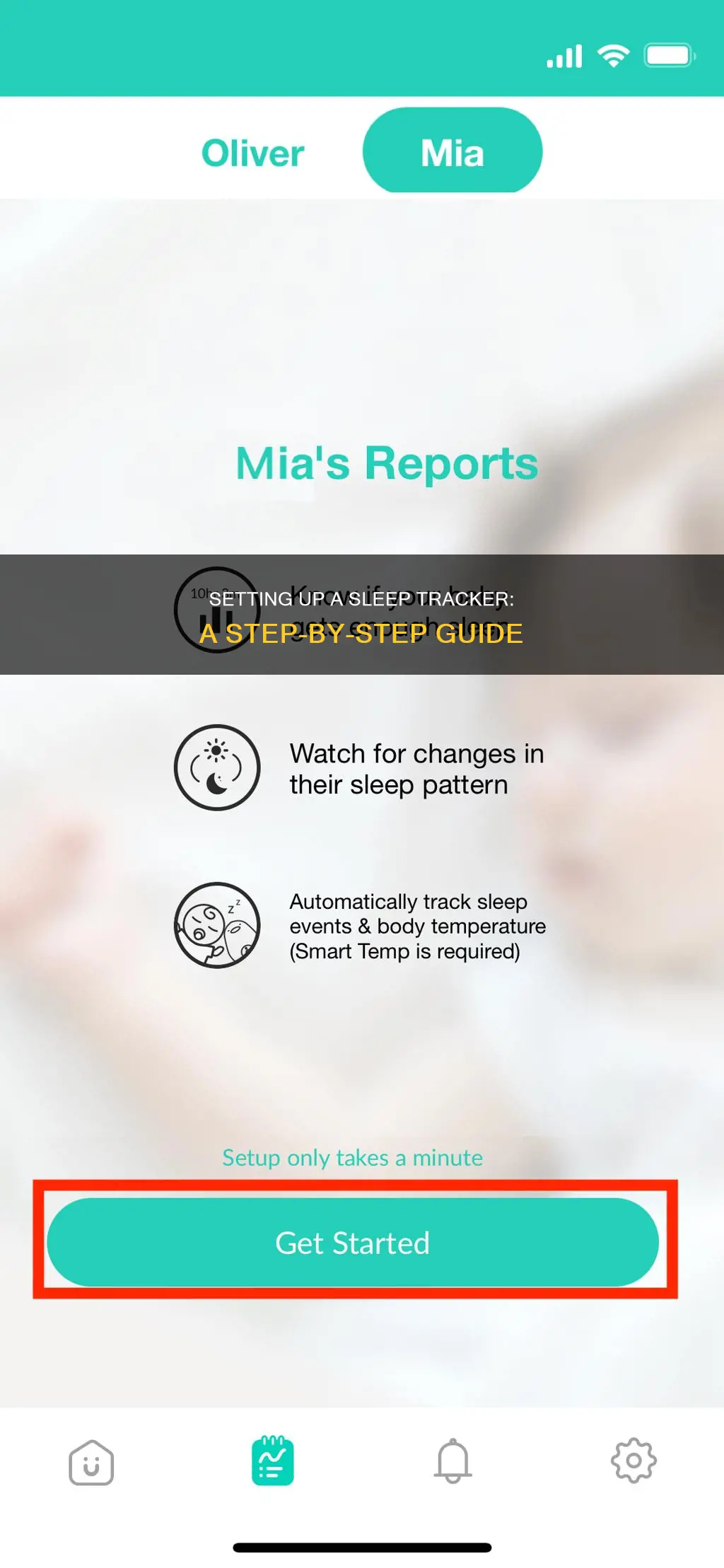 how to setup sleep tracker