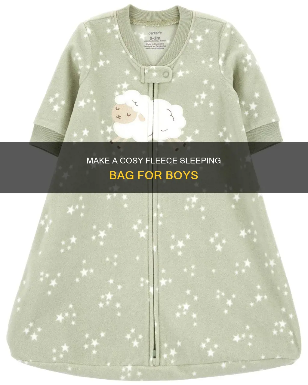 how to sew a boys fleece sleeping bag with cover