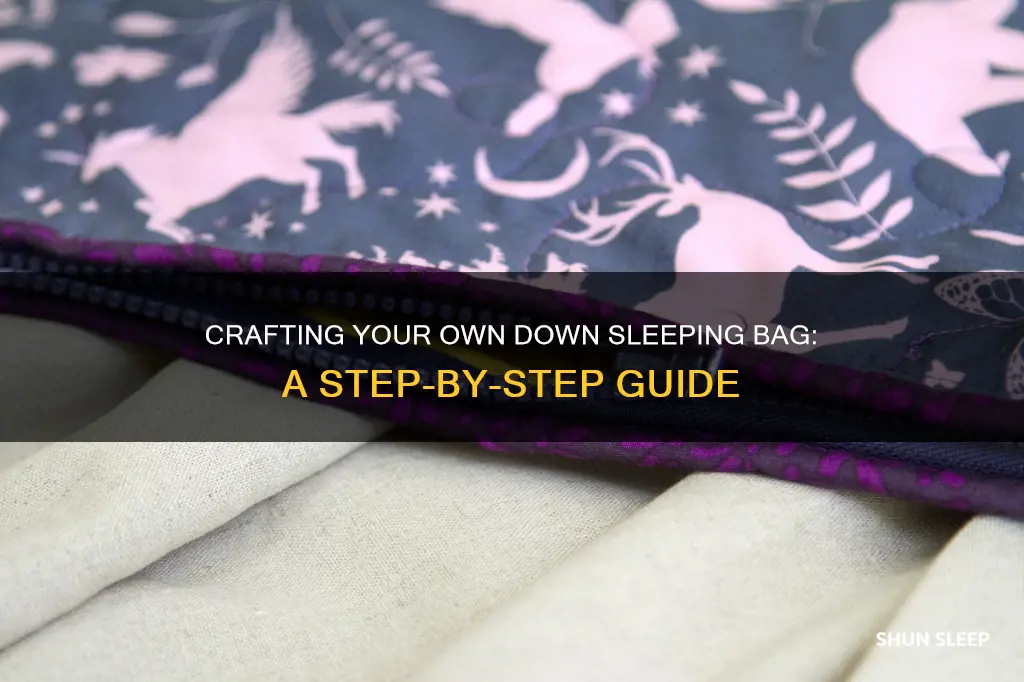 how to sew a down sleeping bag