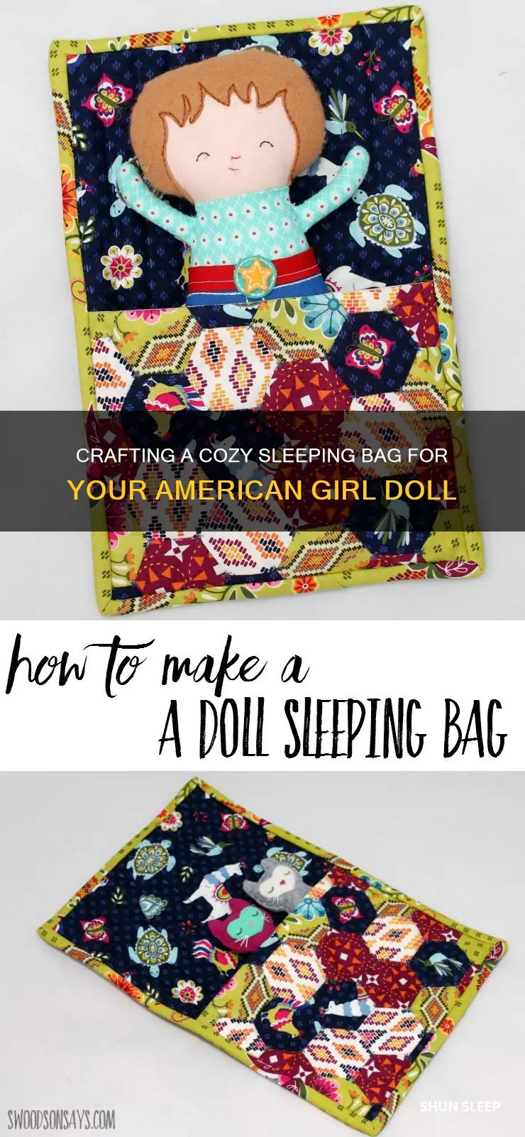 how to sew a sleeping bag for american girl doll