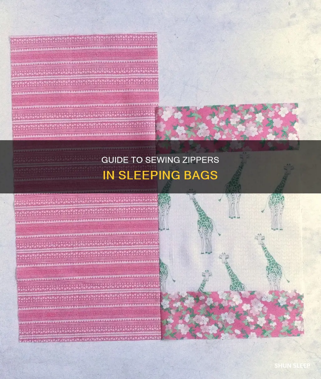 how to sew a zipper in a sleeping bag