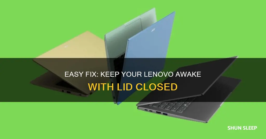 how to shut lid on lenovo without setting sleep