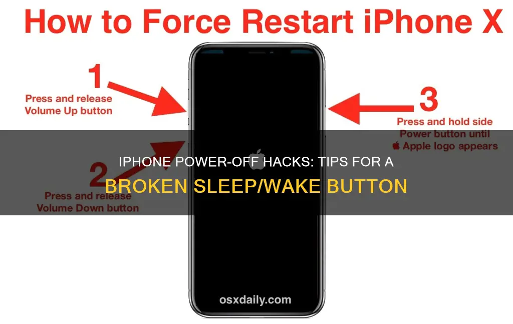 how to shut off iphone with broken sleep wake button