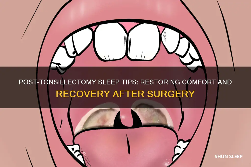 how to sleep after getting tonsils removed