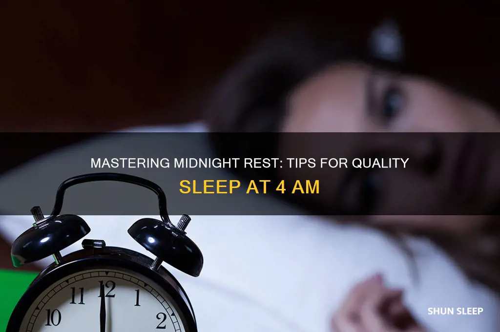 how to sleep and get good sleep at 4am
