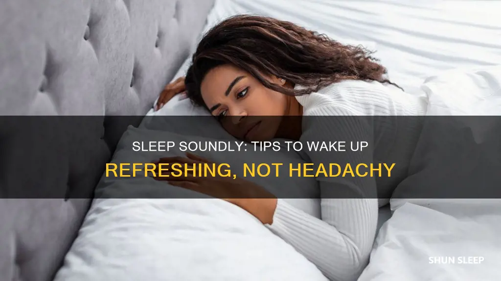 how to sleep and not wake up with a headache