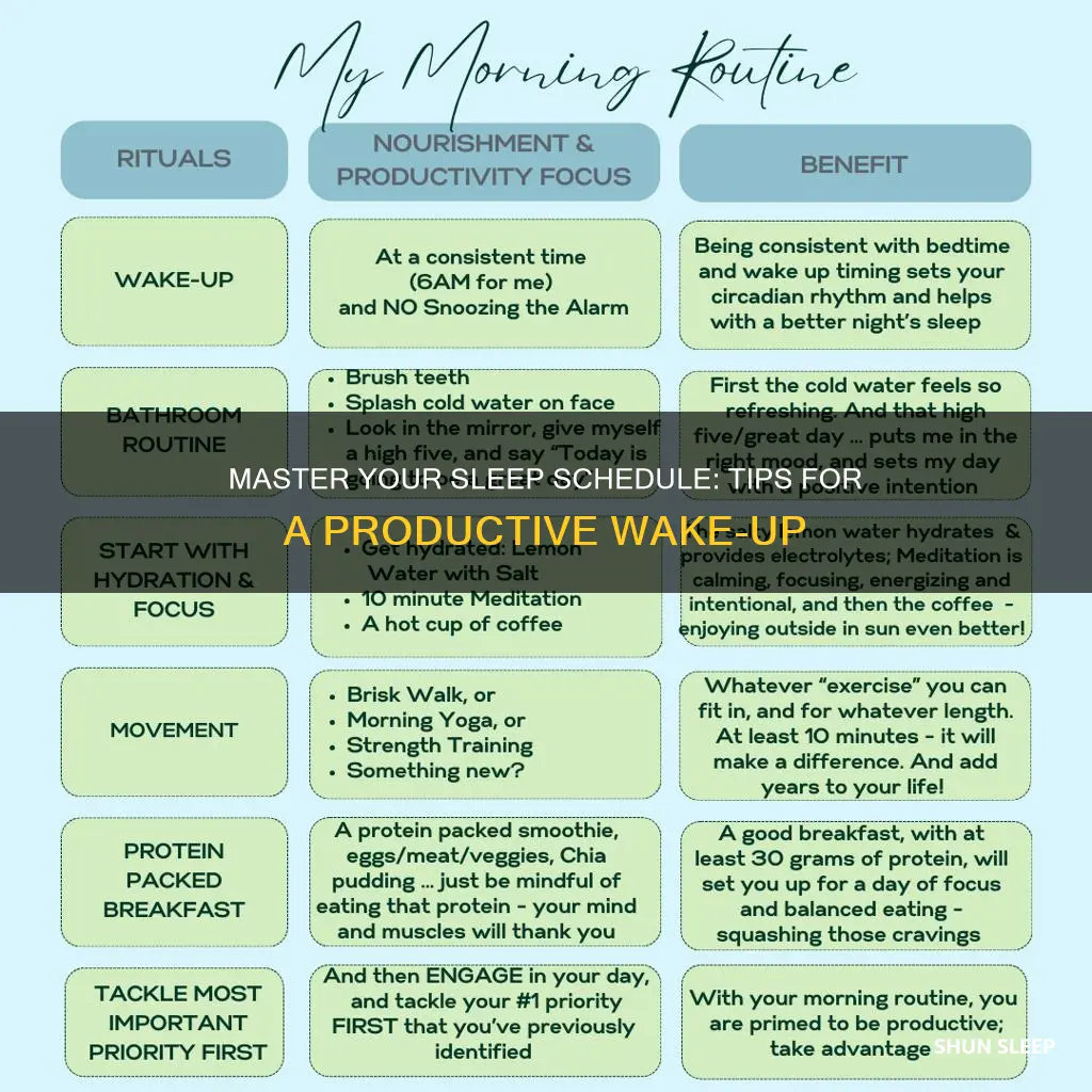 how to sleep and wake up