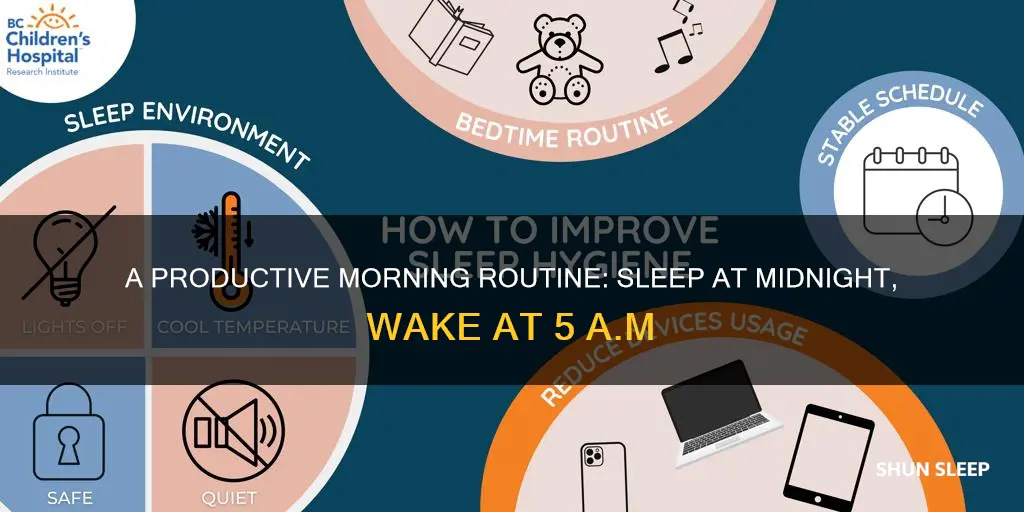 how to sleep at 12 and wake up at 5