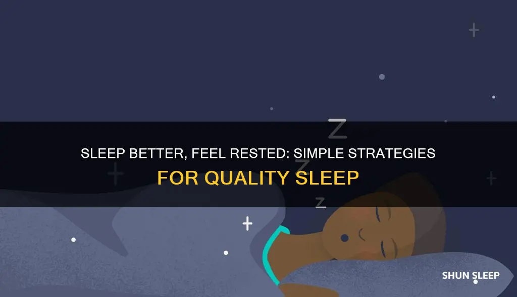 how to sleep better and feel more rested