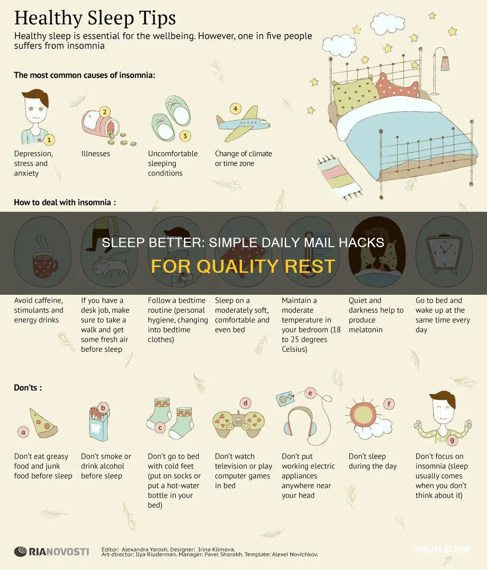 how to sleep better daily mail