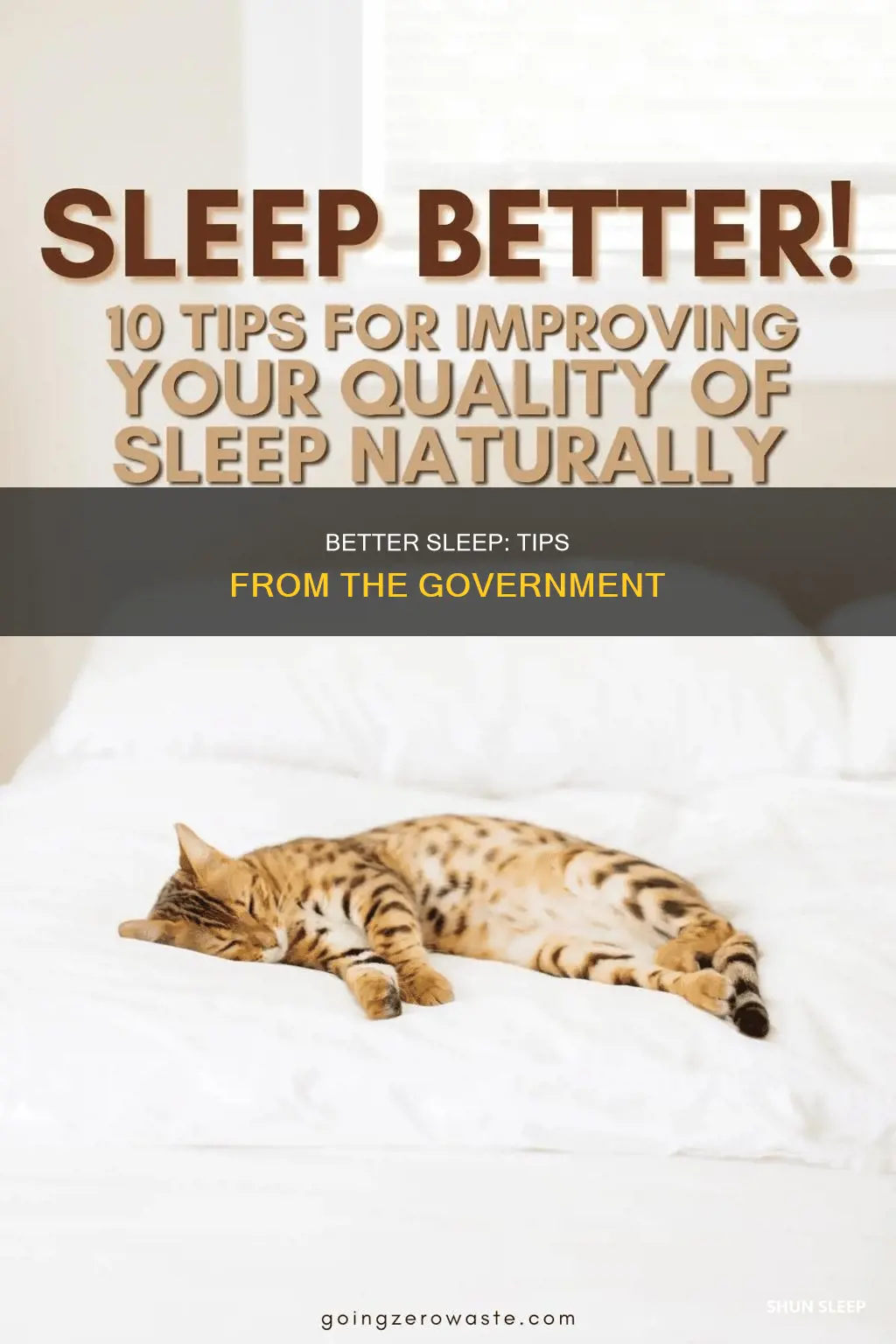 how to sleep better gov