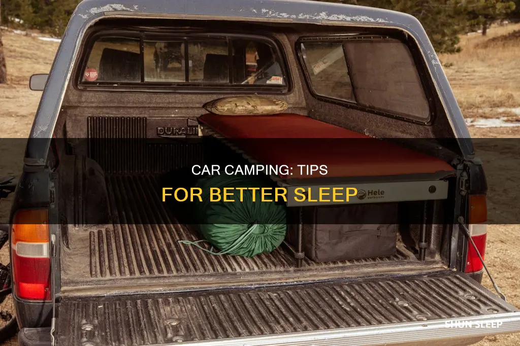 how to sleep better in a car