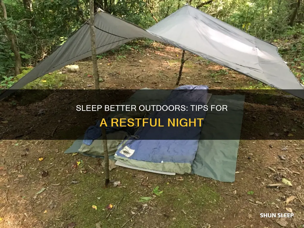 how to sleep better outdoors