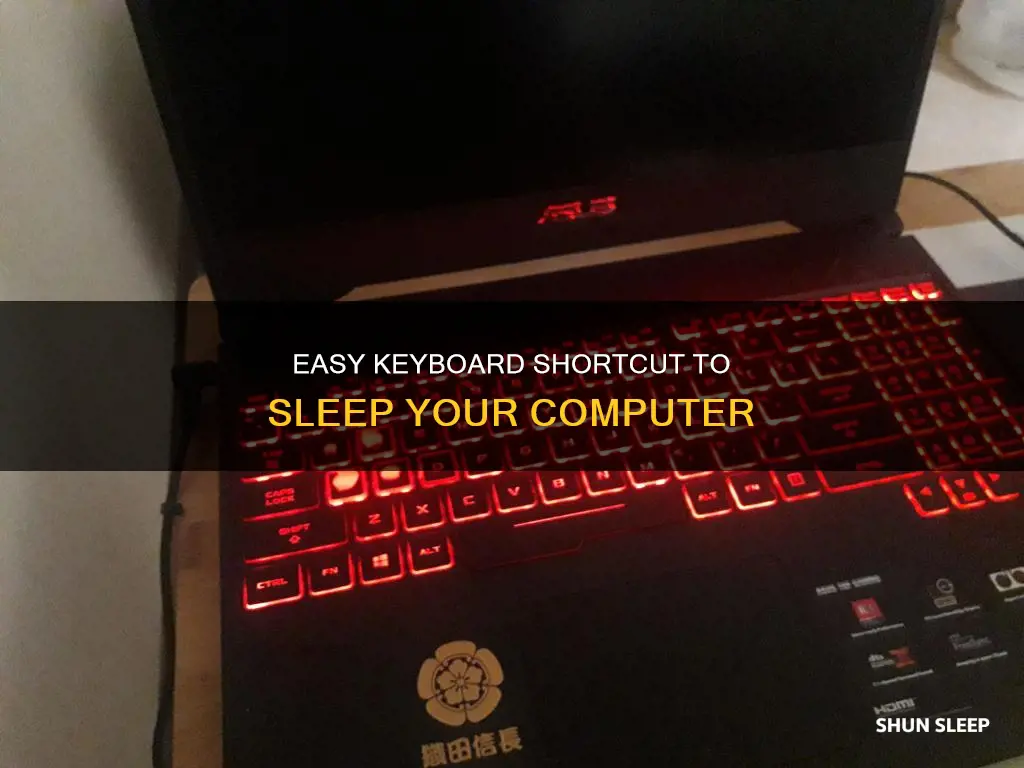 how to sleep computer using keyboard