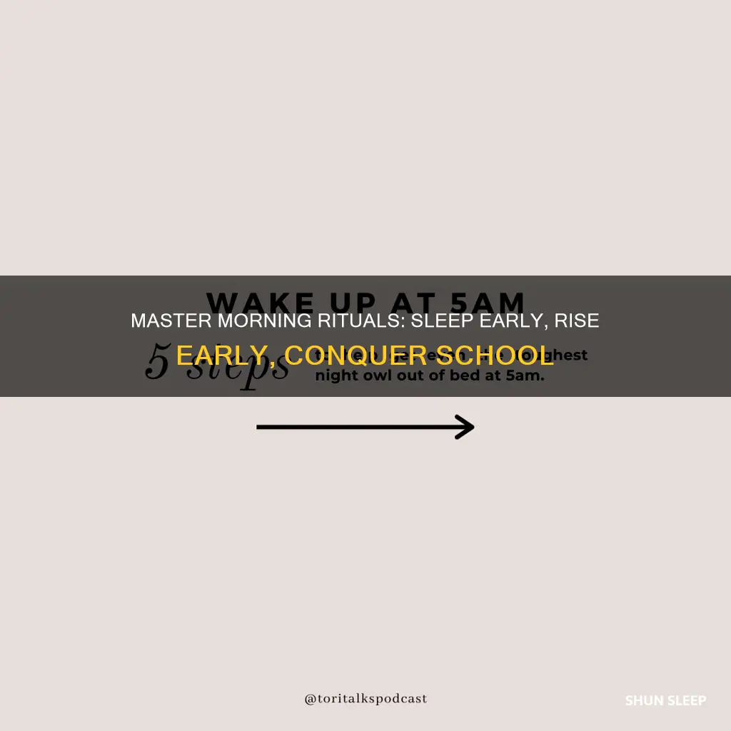 how to sleep early and wake up early for school